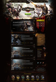 WoW Battle of Azeroth Game Website Template